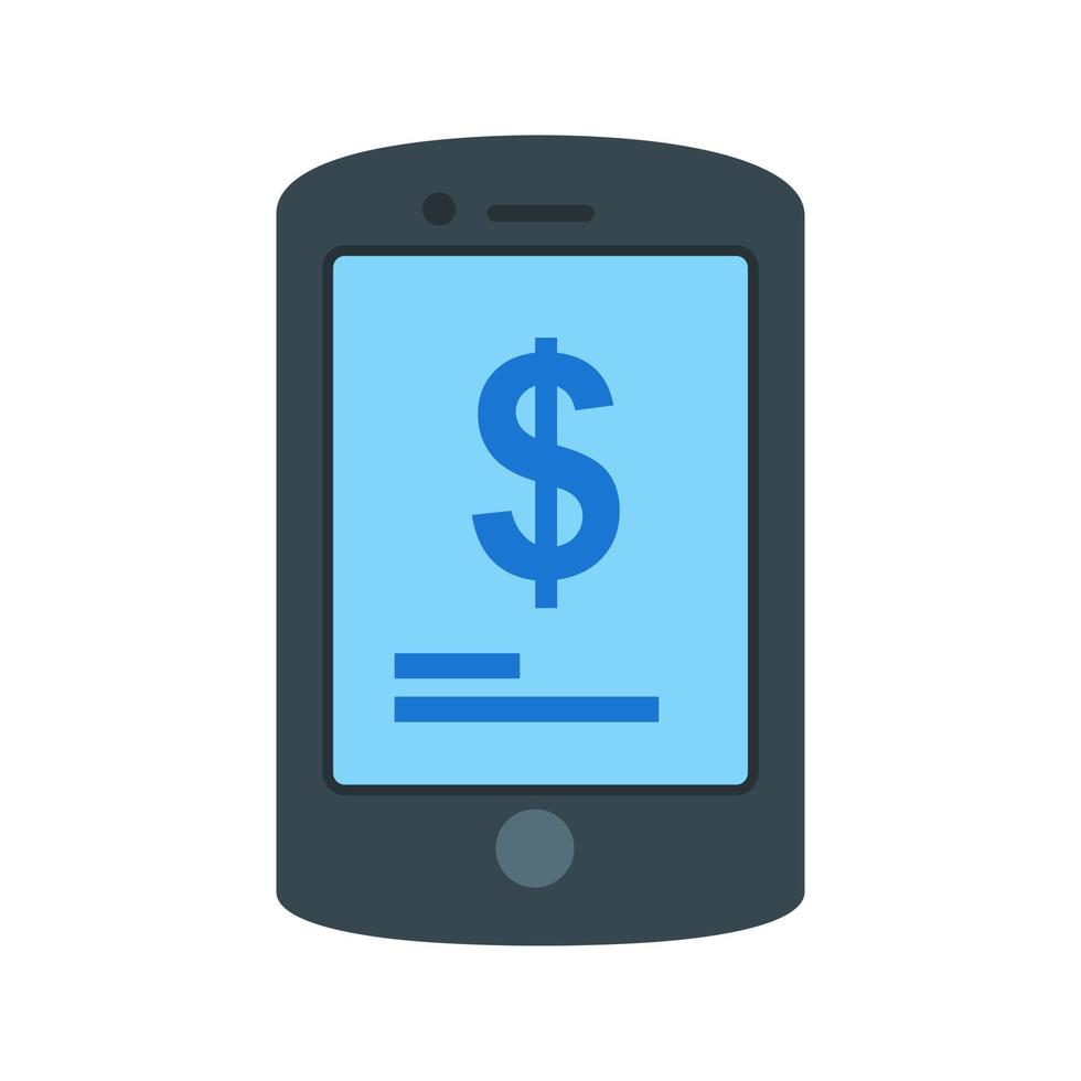 Mobile Banking Flat Multicolor Icon vector