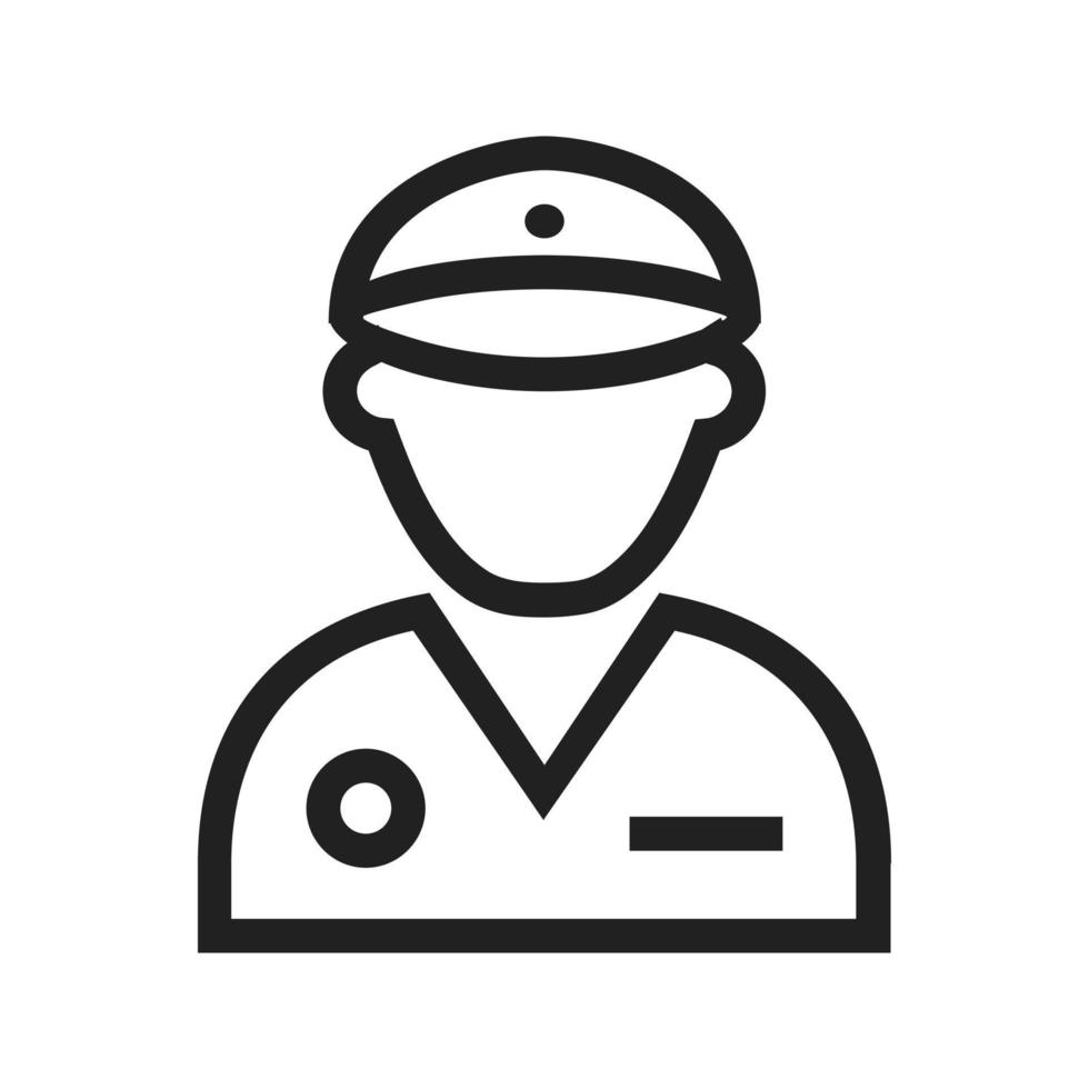 Policeman Line Icon vector