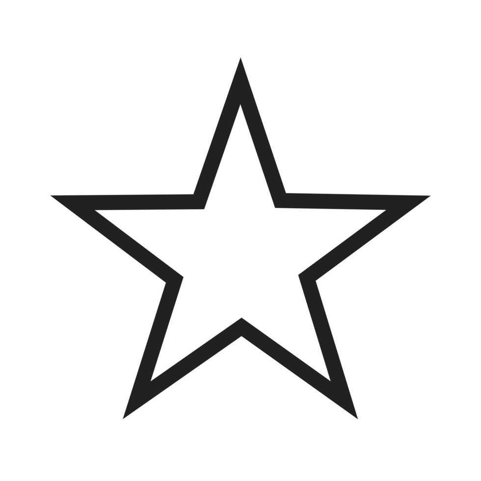 icono de línea estrella i vector