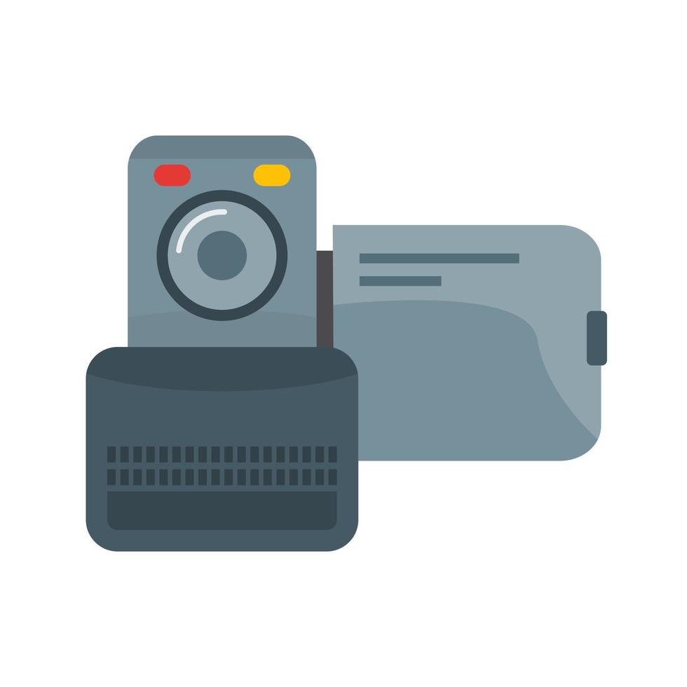 cámara de vídeo plana icono multicolor vector