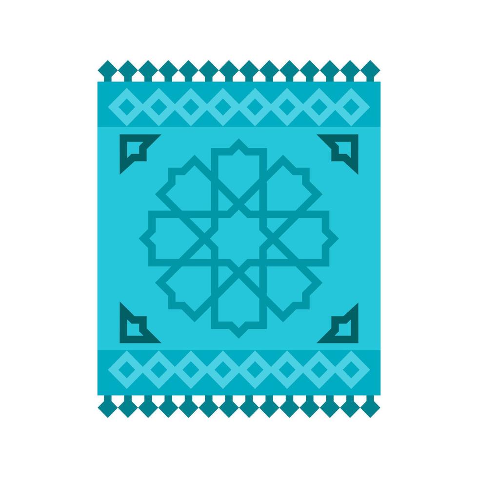 Carpet Flat Multicolor Icon vector