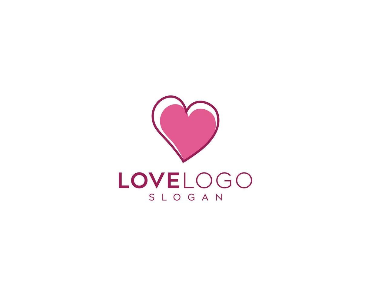 Love logo design, Love art logo vector design