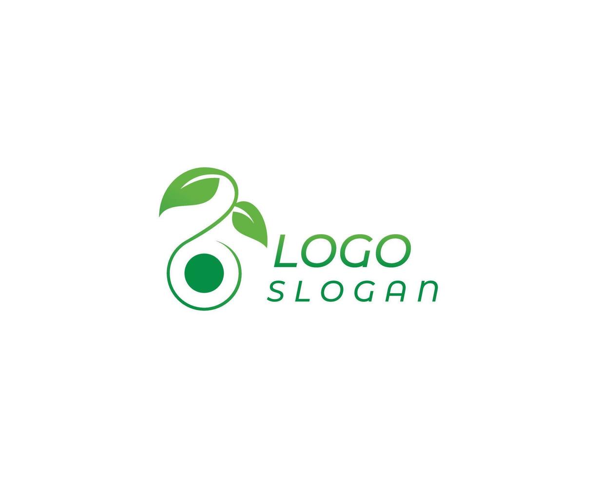 Fresh green seed logo design-natural seed vector logo design