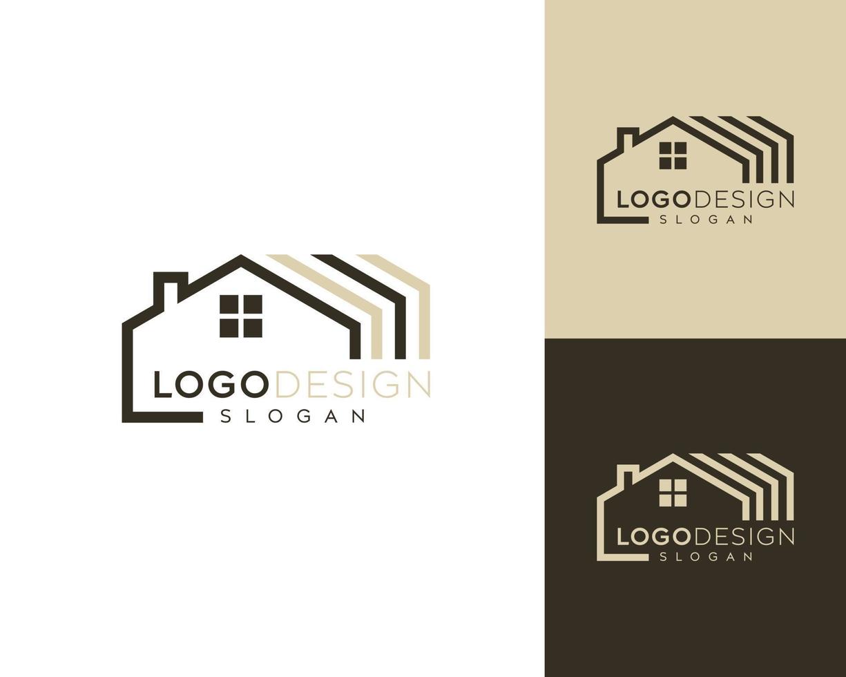 casa abstracta, casa, diseño de logotipo de vector de propiedad