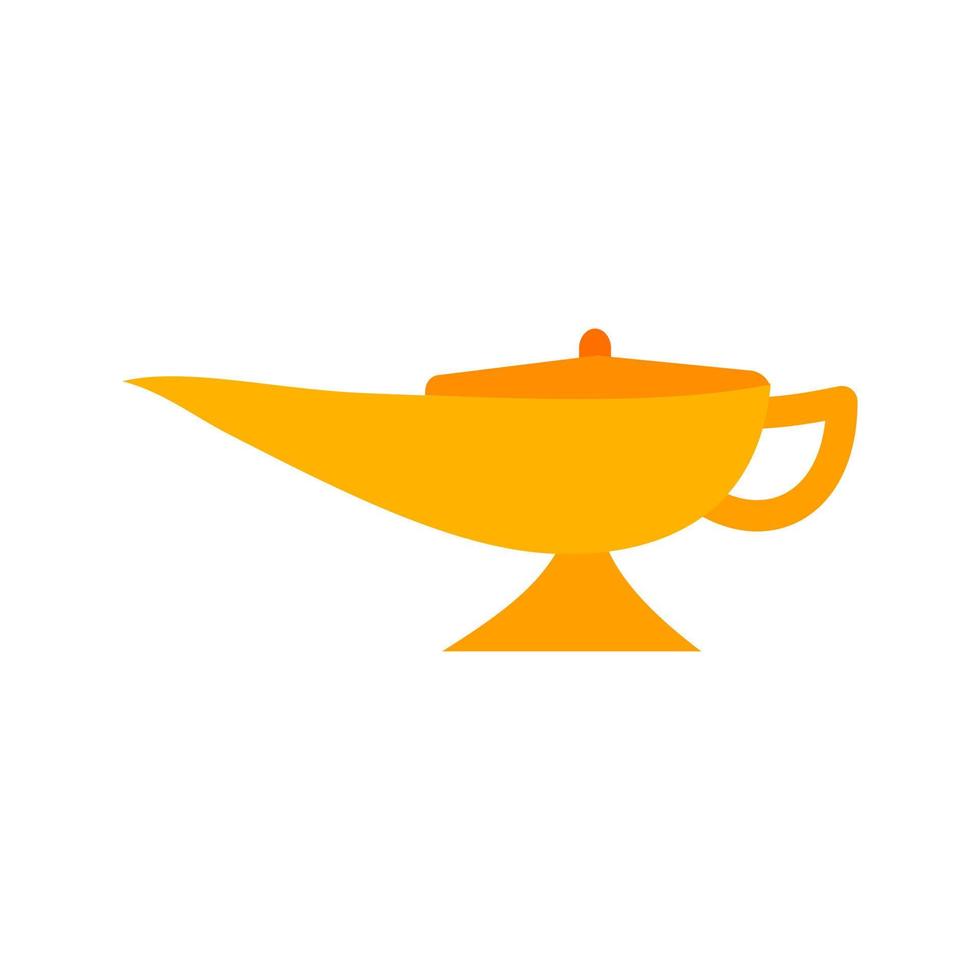 Magical Lamp Flat Multicolor Icon vector
