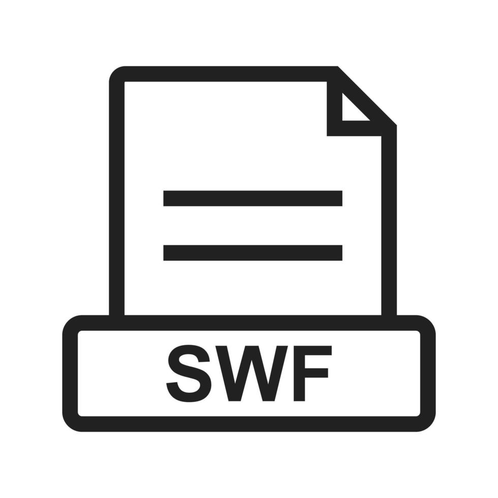 SWF Line Icon vector