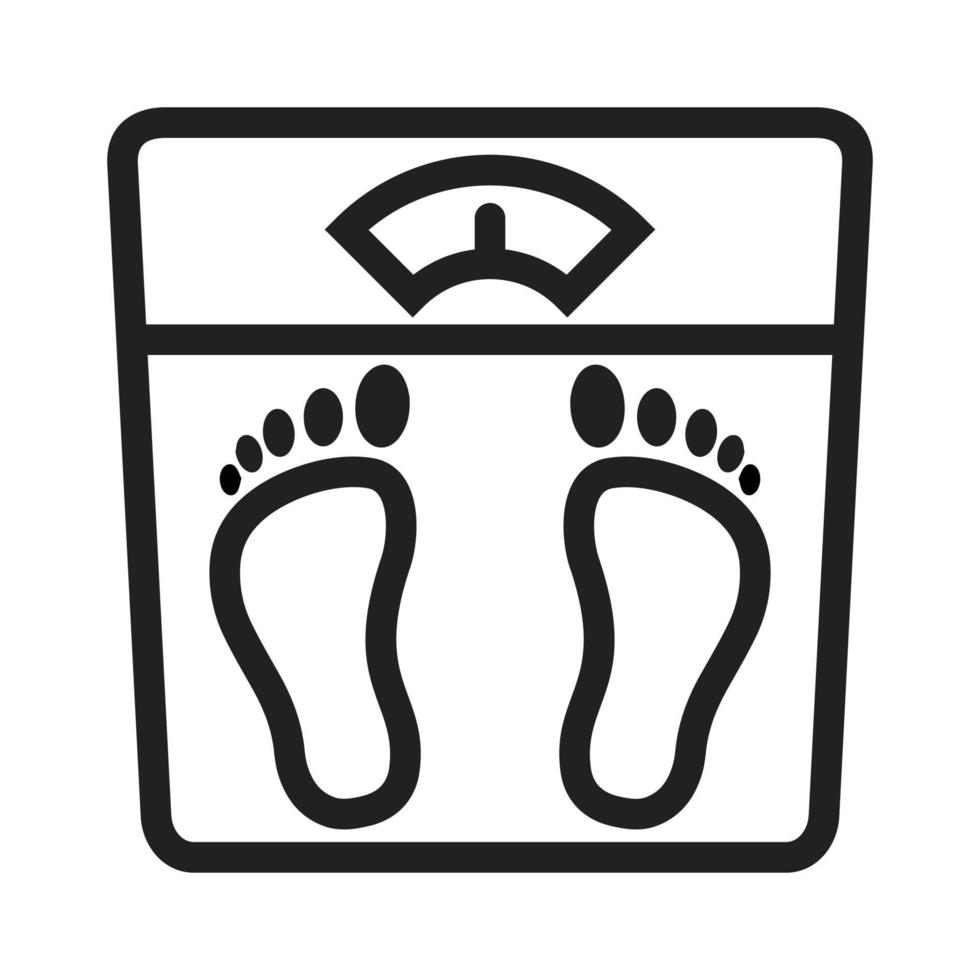 Weighing Machine Line Icon vector