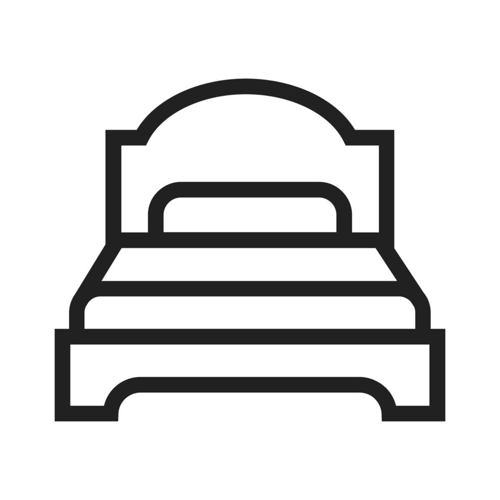 Single Bed Line Icon vector