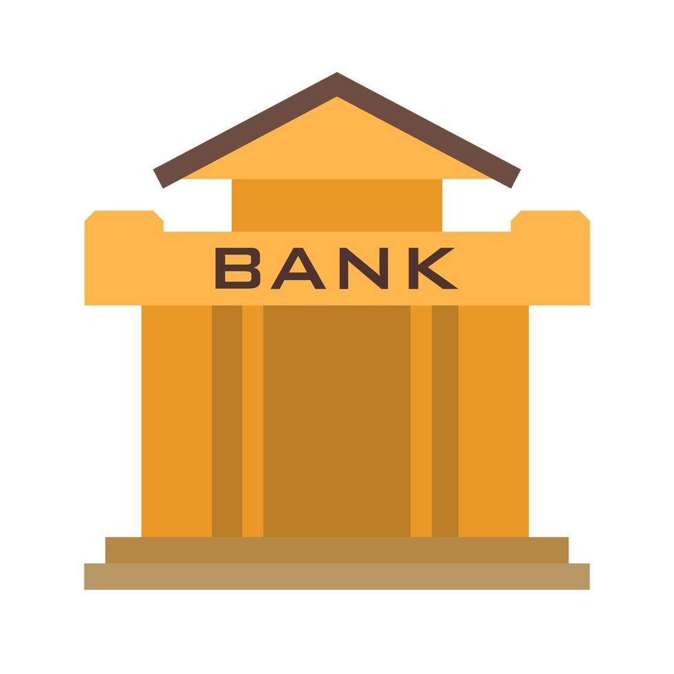 Bank Flat Multicolor Icon vector