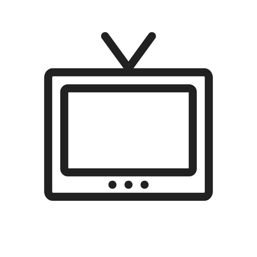 icono de línea de televisión vector