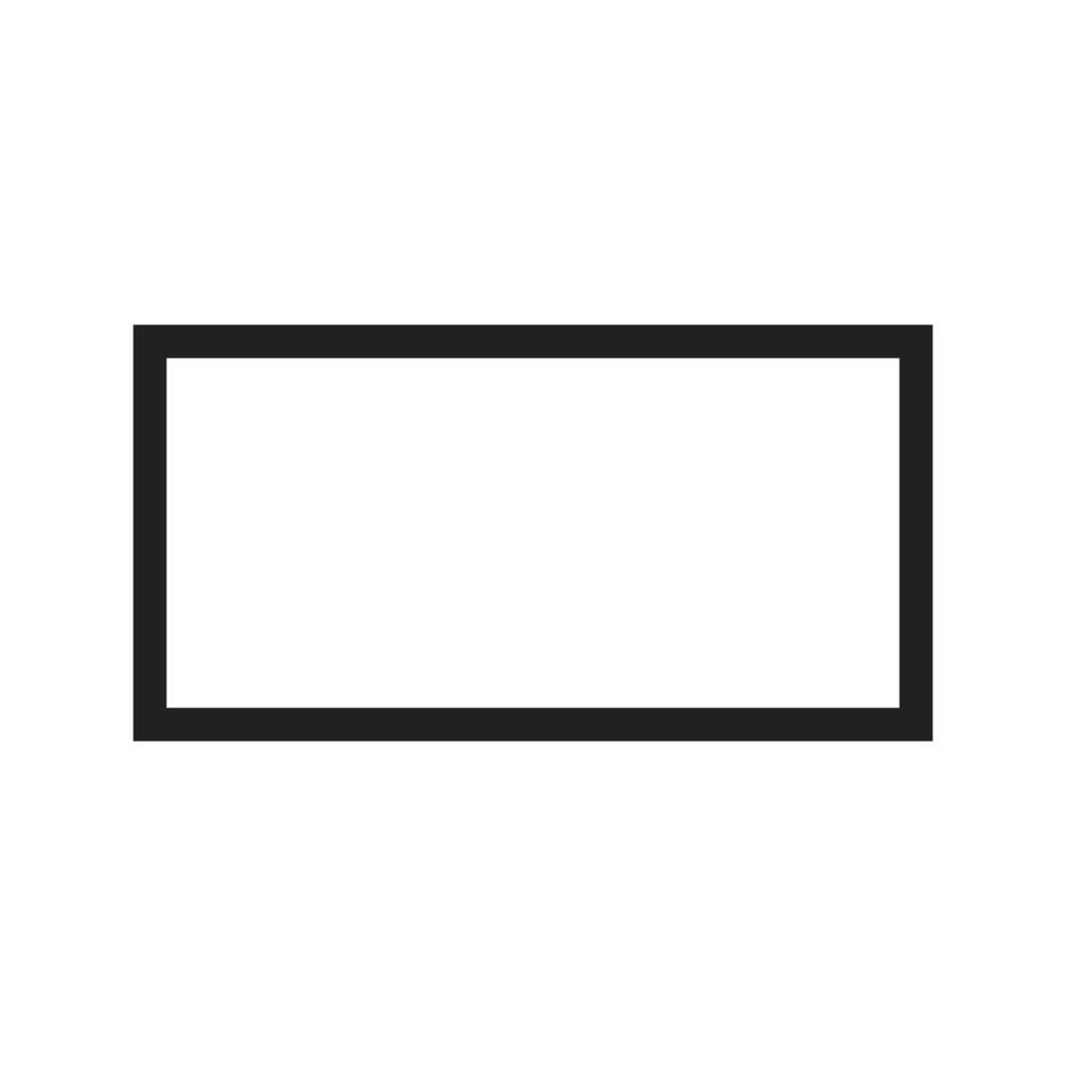 Rectangle Line Icon vector