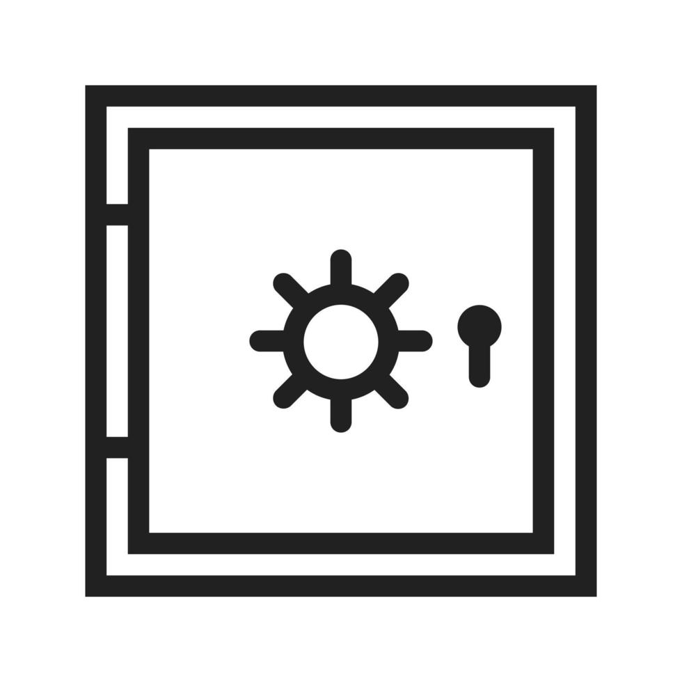 Locker Line Icon vector