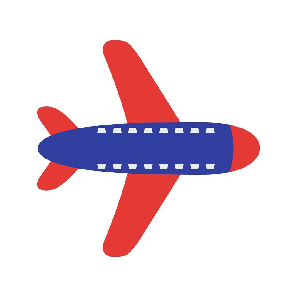 avión, plano, multicolor, icono vector