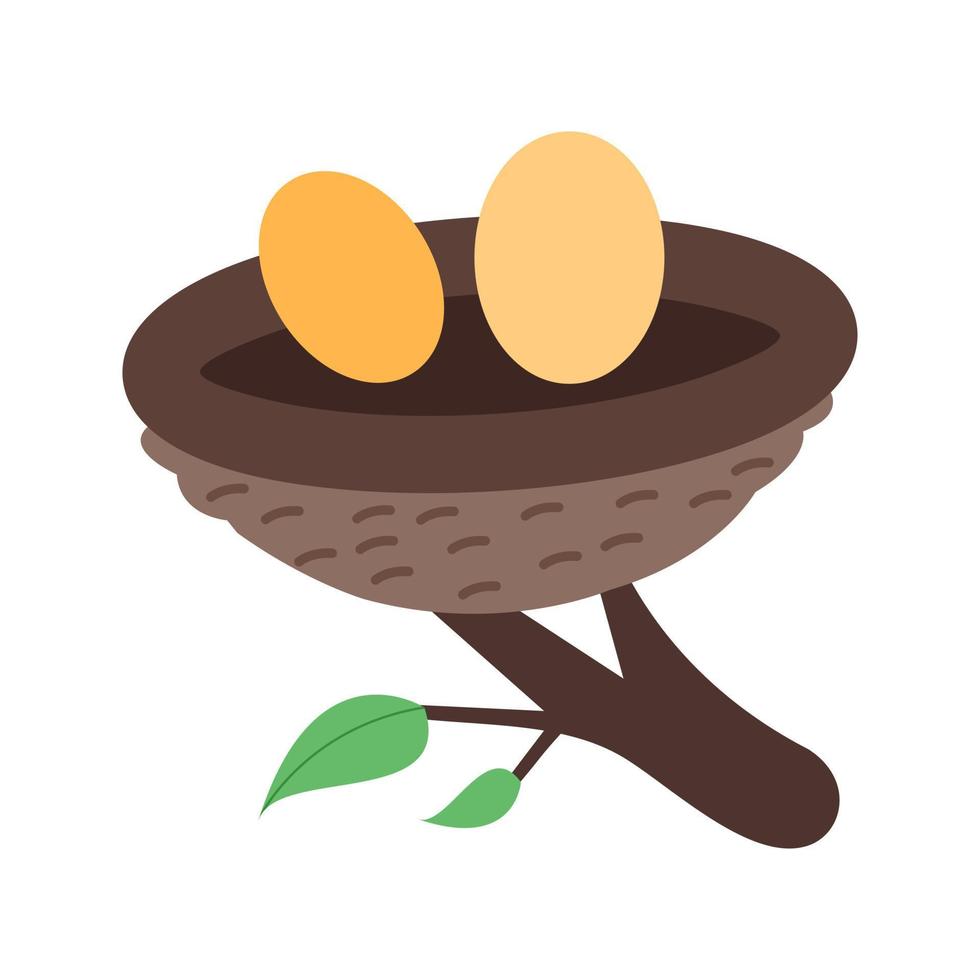 Nest Flat Multicolor Icon vector