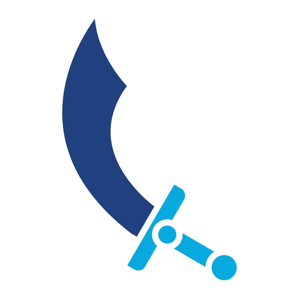 Swords Glyph Two Color Icon vector