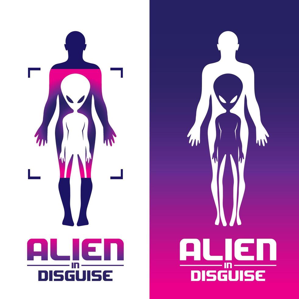 extraterrestre disfrazado concepto volumen 1 conjunto vector