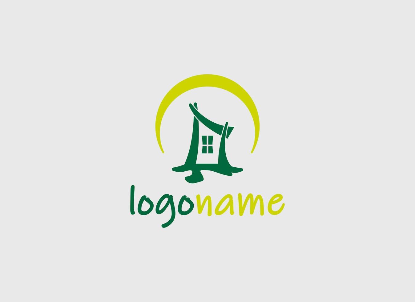 Home hut Logo vector