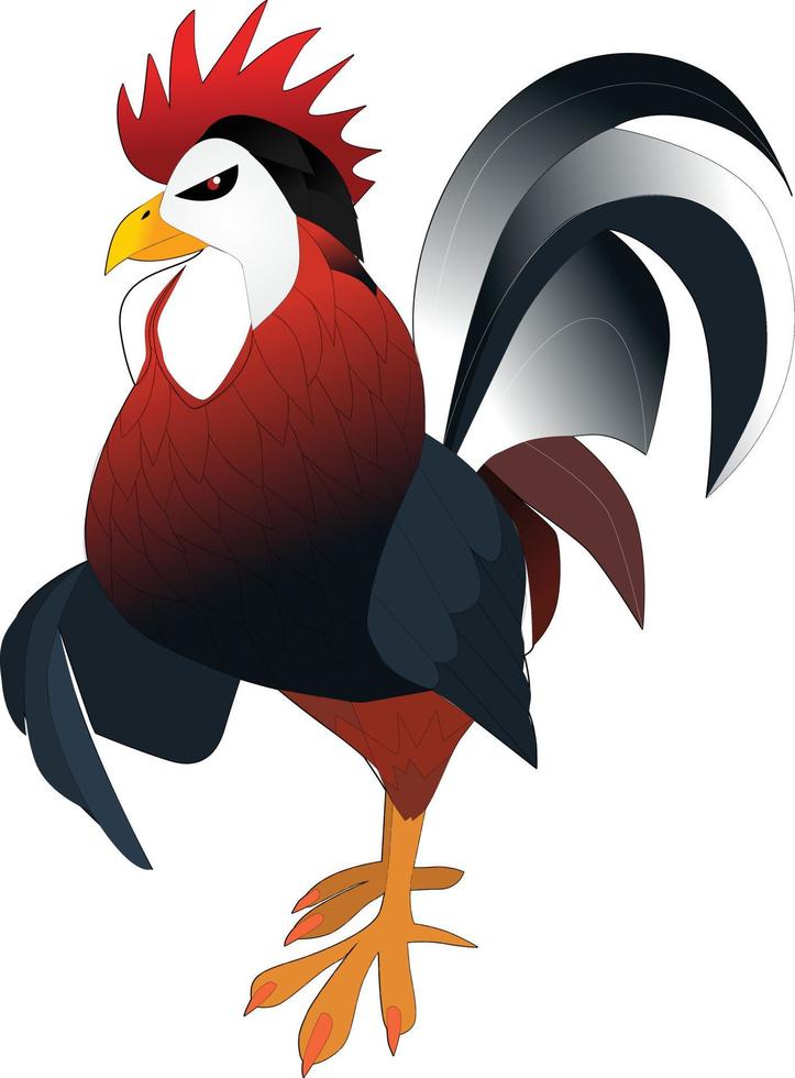 dibujos animados de vector de gallo de pollo