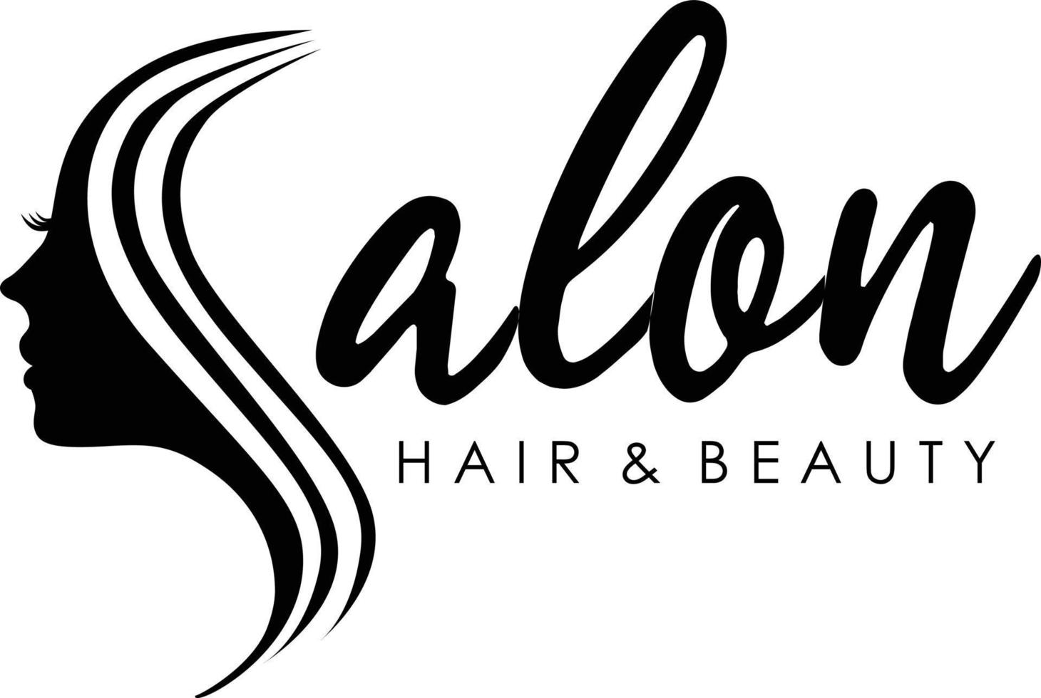 logotipo de peluquería y salón de belleza vector