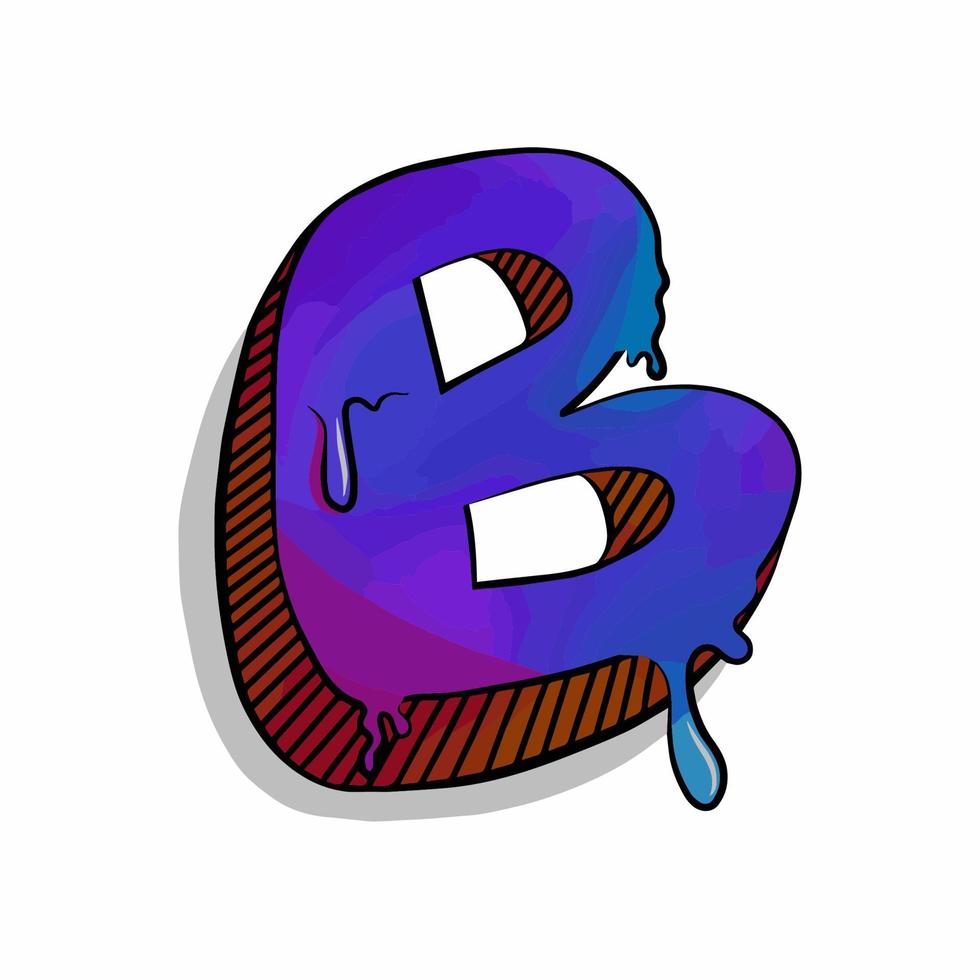 hermosa letra b ilustración, utilizada para uso general vector