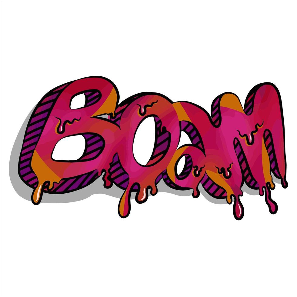 Beautiful boom letter illustration, used for general use vector