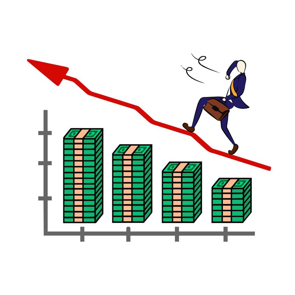 Finance graph illustration is on an uptrend, used for general applications. vector