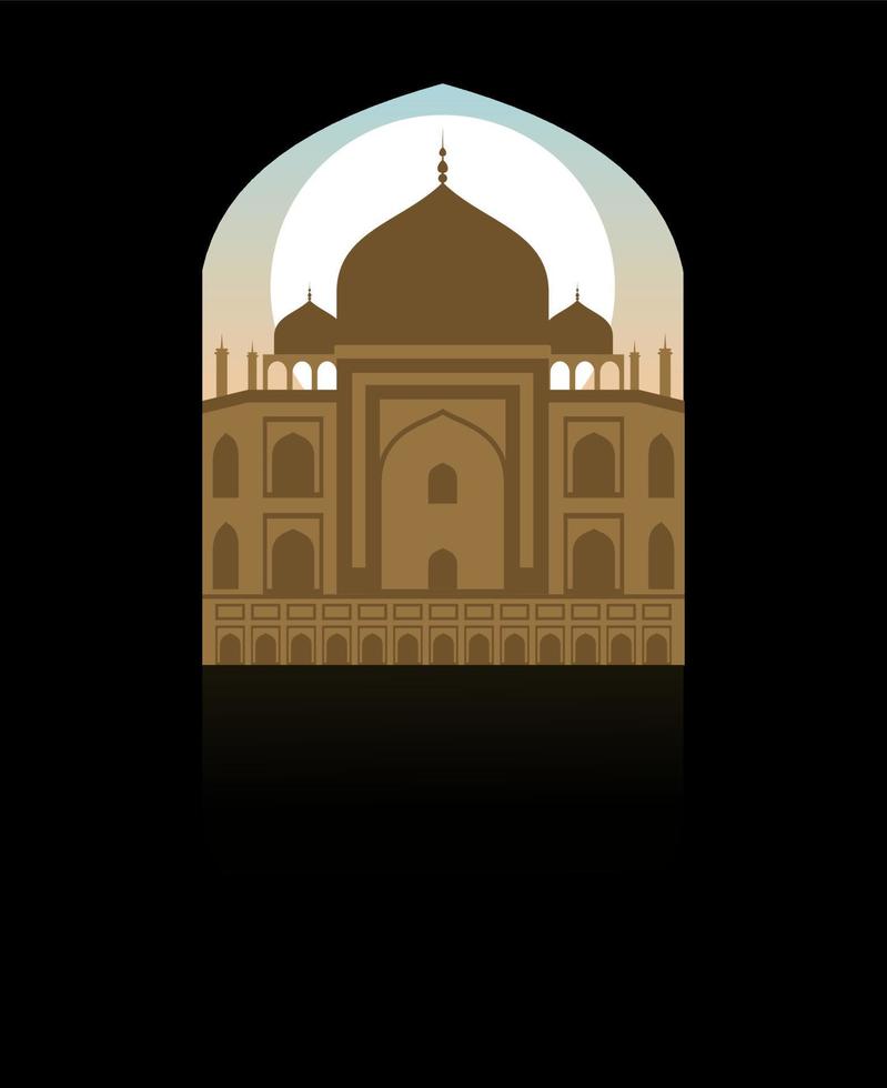 Ramadhan kareem islamic background with mosque. Month of fasting for Muslims. For greeting card posters, banners etc. vector