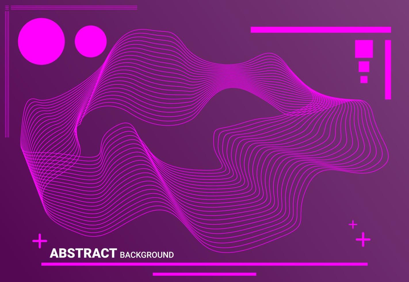 Abstract background with bright colored curved lines vector