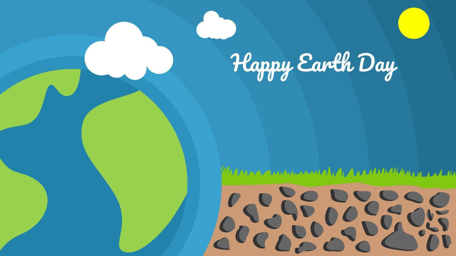 Happy Earth Day. Awareness of the importance of protecting the earth with vector illustrations for campaigns, banners and more