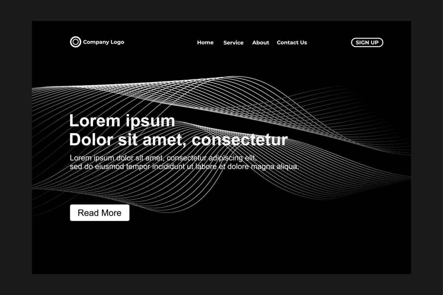 abstract background with curved lines and circles vector