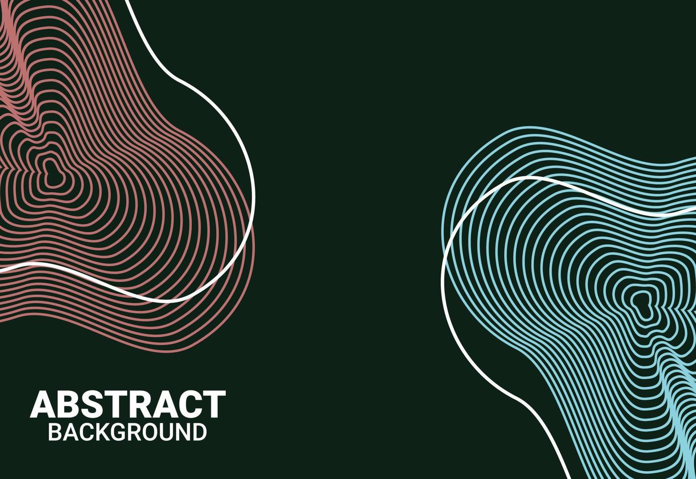 abstract background with curved lines and circles vector
