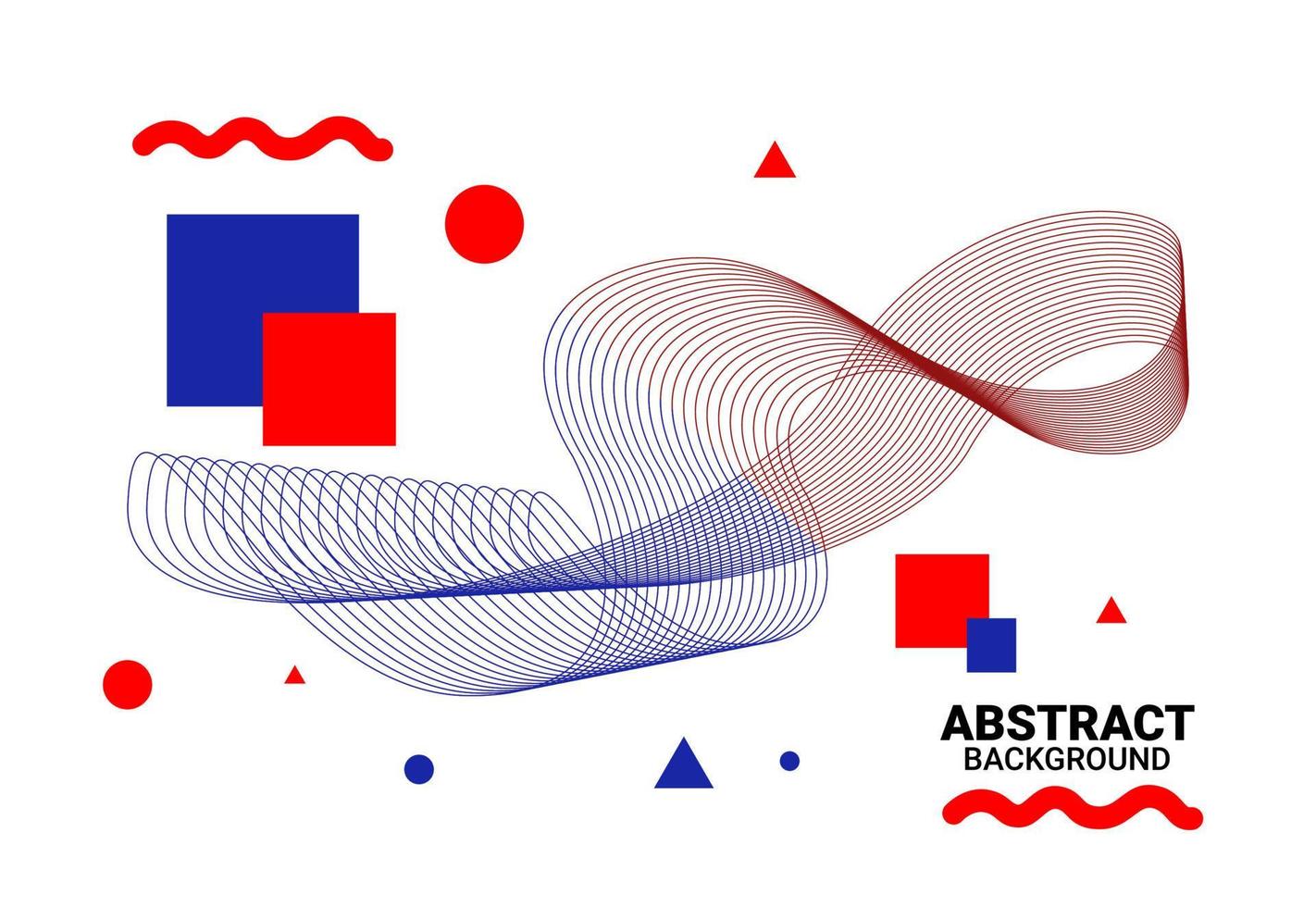 abstract background with curved lines and circles vector