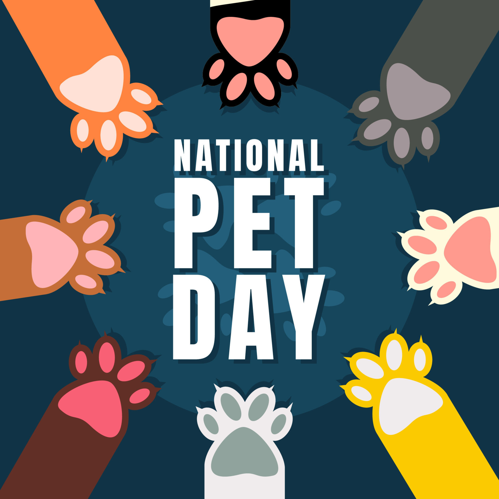 National Pet Day. Holiday concept. Template for background, banner