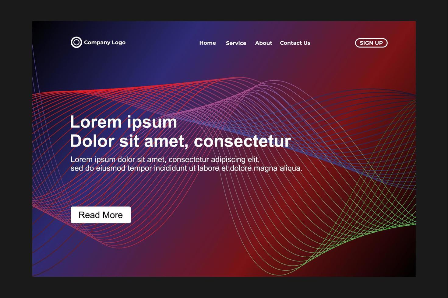 abstract background with curved lines and circles vector