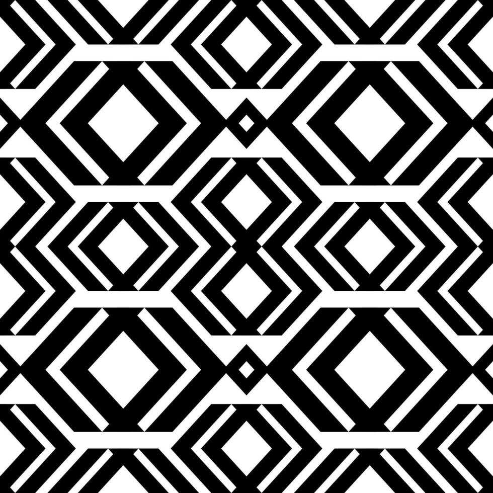 patrón geométrico en zigzag asiático blanco negro vector