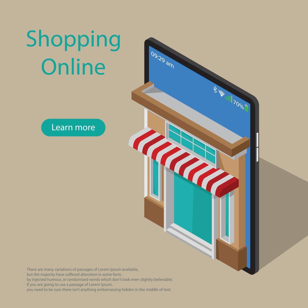 Shopping online marketing vector