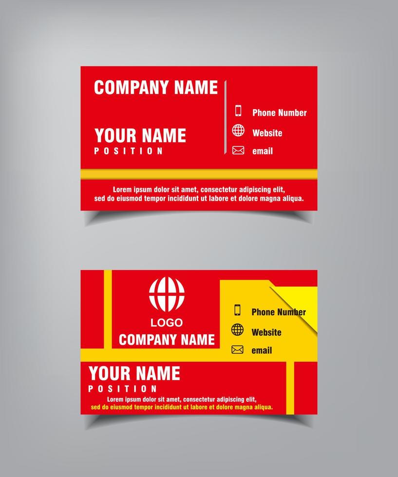 Business card for printing card of paper vector