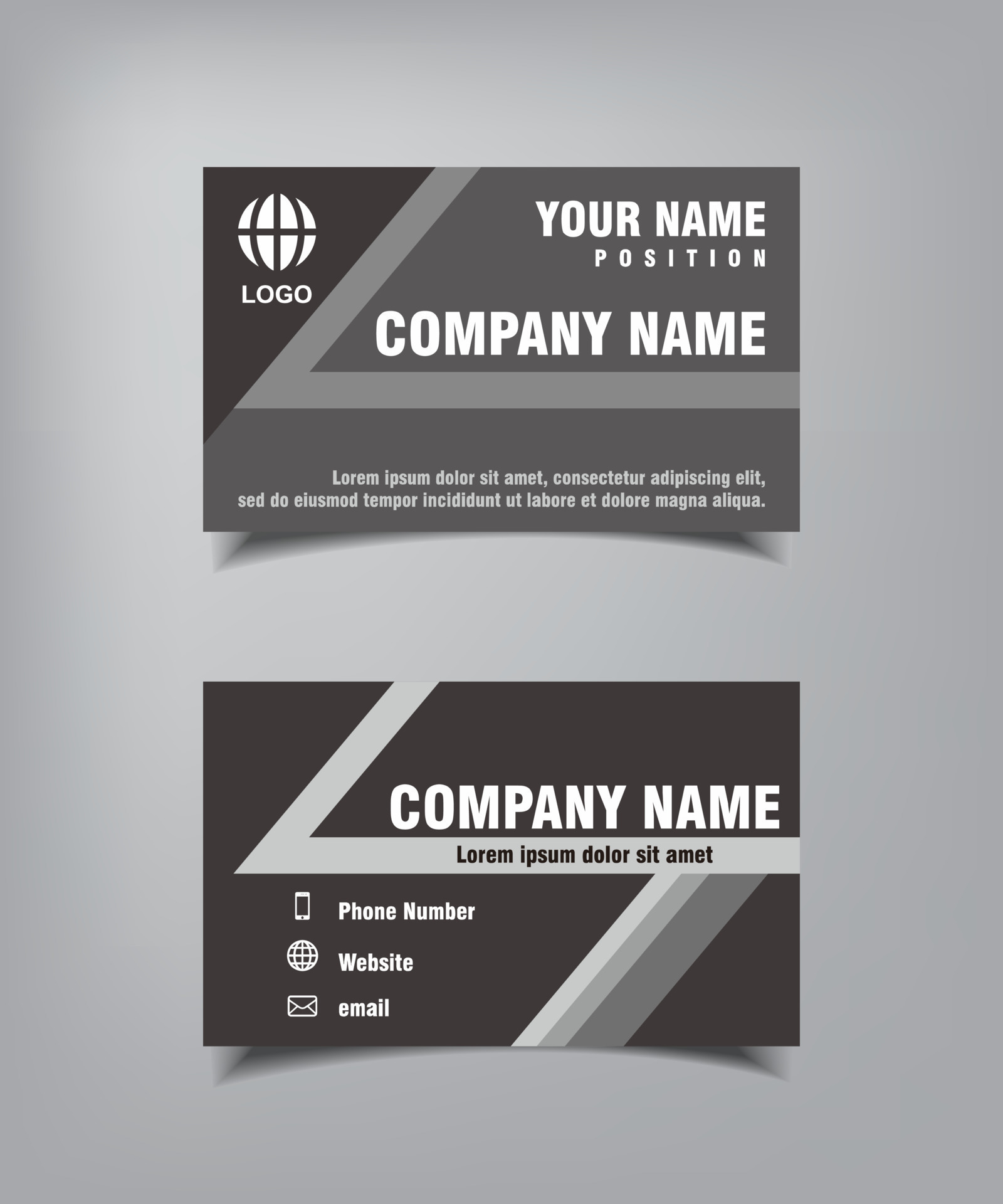 Business card for printing card of paper 7722007 Vector Art at Vecteezy