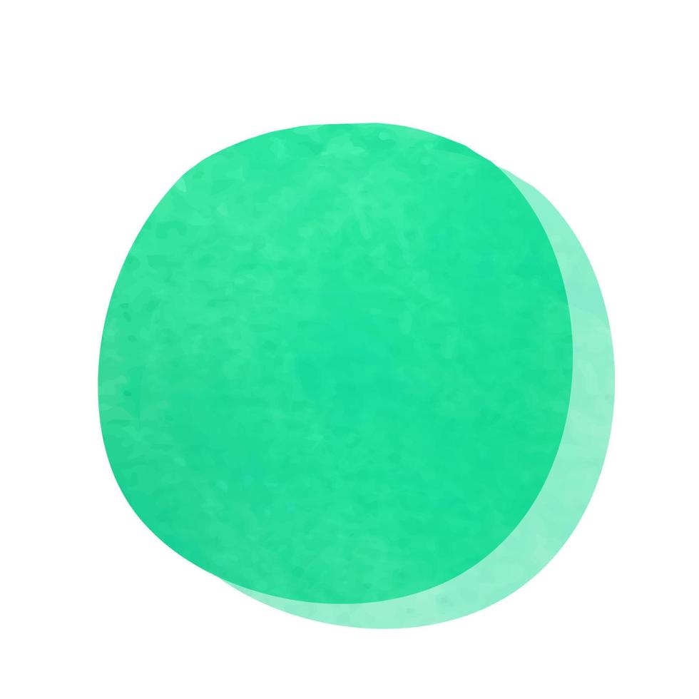 Abstract mint colored watercolor spot for design. vector