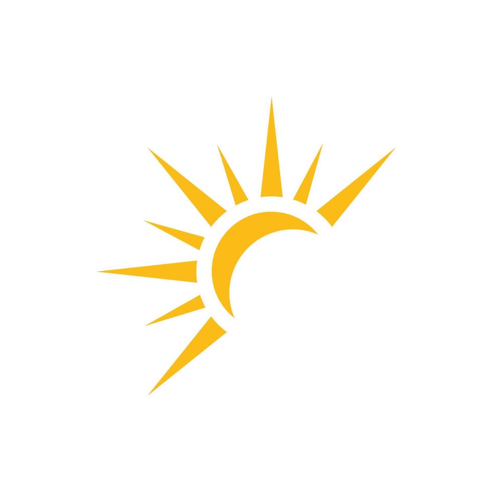 logotipo de ilustración de sol vector