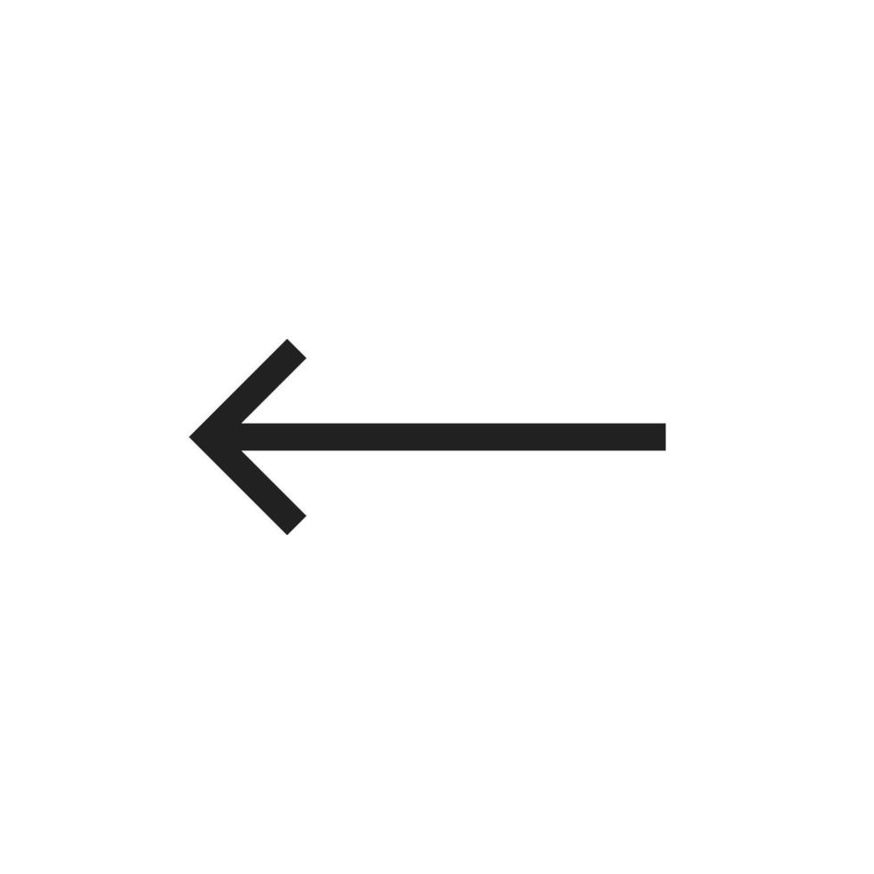 Left Arrow Line Icon vector