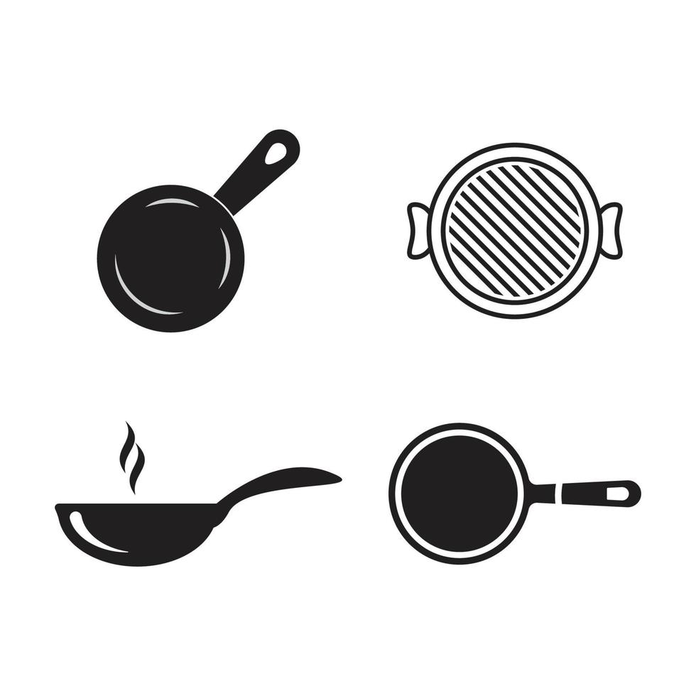 vector de logotipo de cocina de sartén