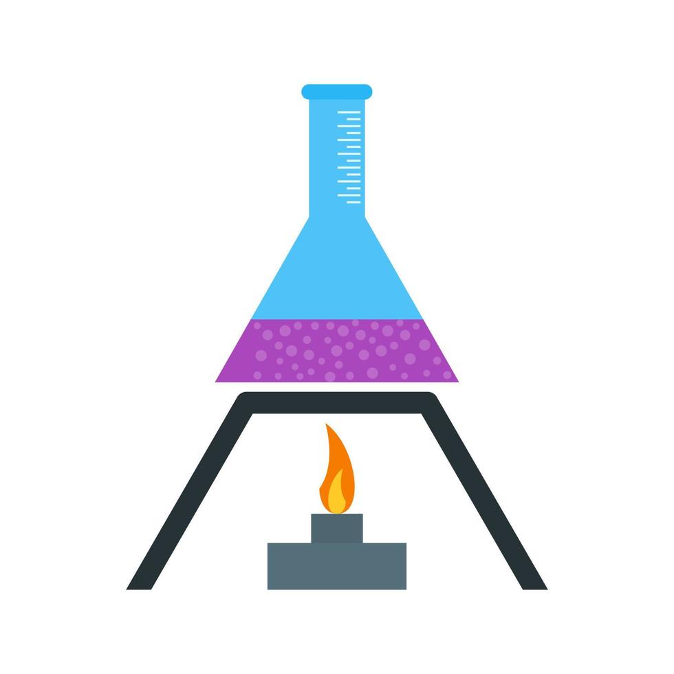 Experiment on Heat II Flat Multicolor Icon vector