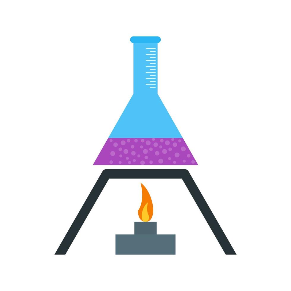 experimento sobre calor ii icono multicolor plano vector