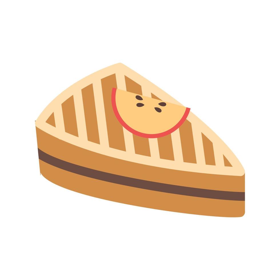 Apple Pie Flat Multicolor Icon vector