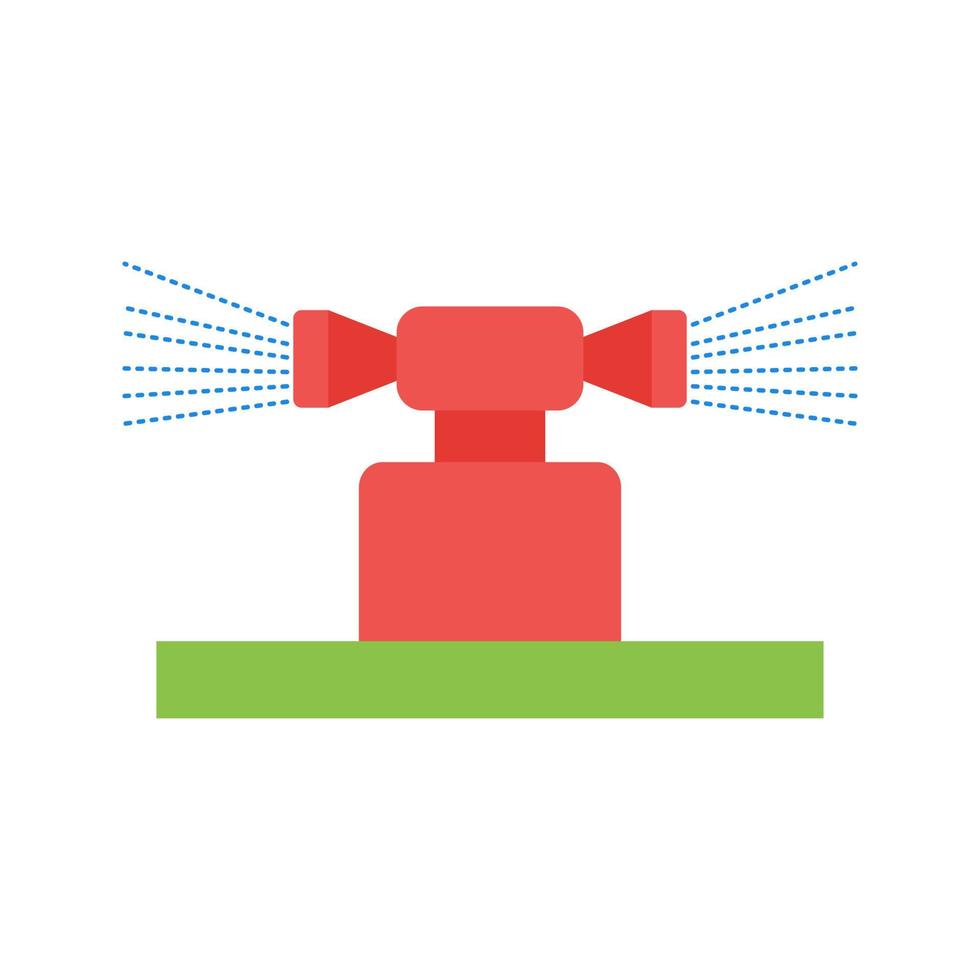 Irrigation Flat Multicolor Icon vector