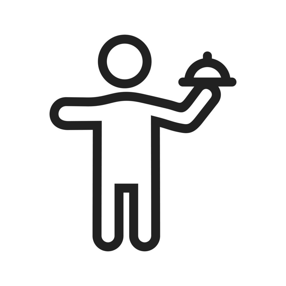 Waiter Line Icon vector