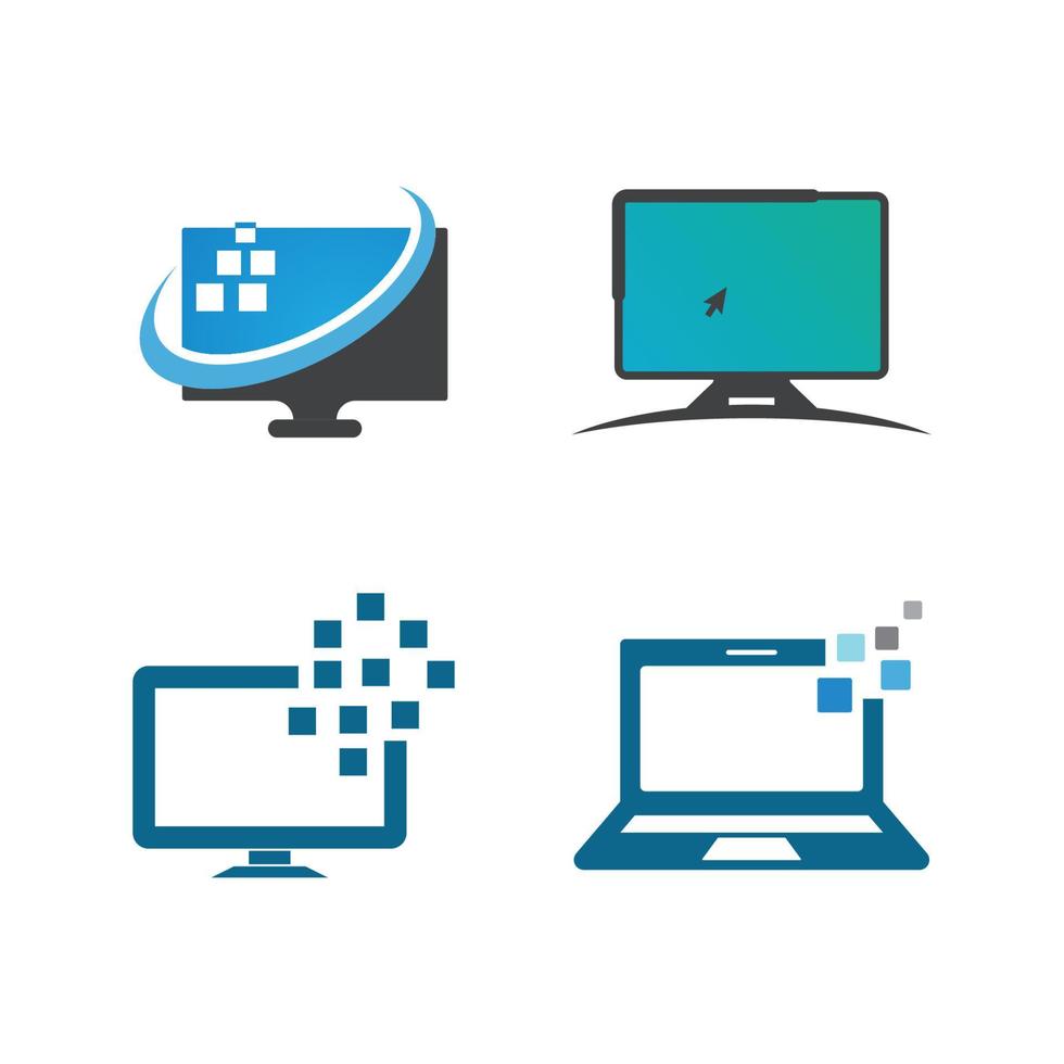 vector de logotipo de monitor de computadora