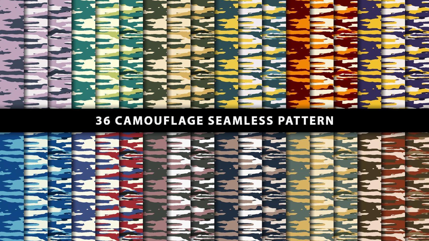 Collection military and army camouflage seamless pattern vector