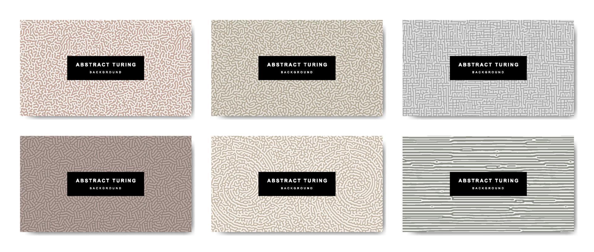 Collection of turing abstract seamless background vector